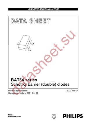 BAT54 T/R datasheet  
